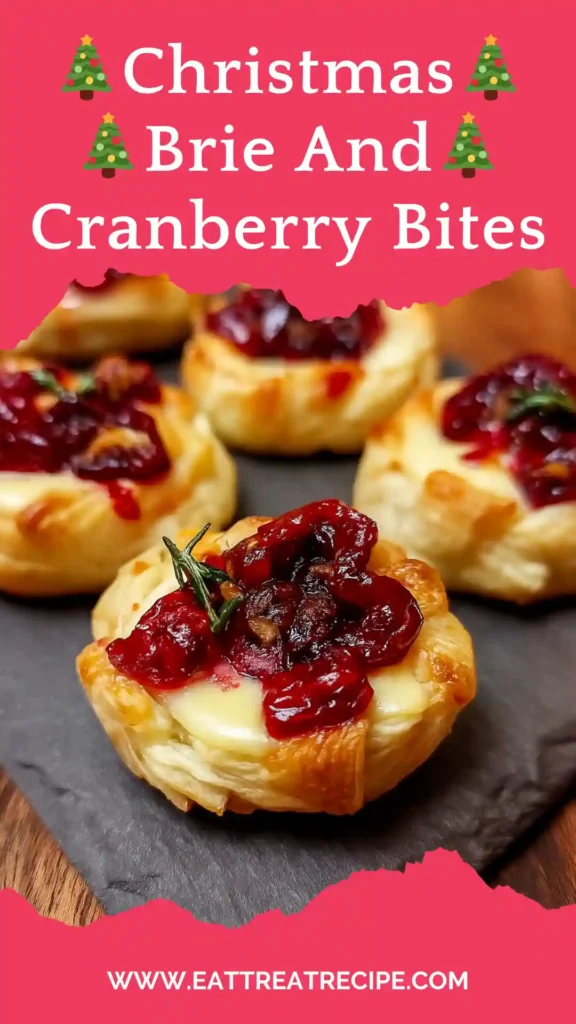 Golden brie and cranberry bites