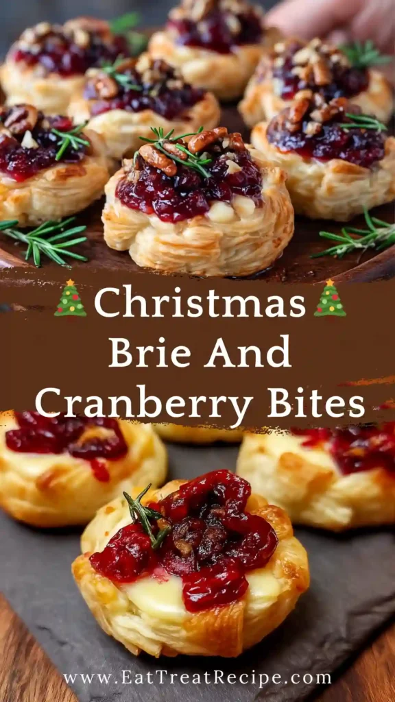Golden brie and cranberry bites
