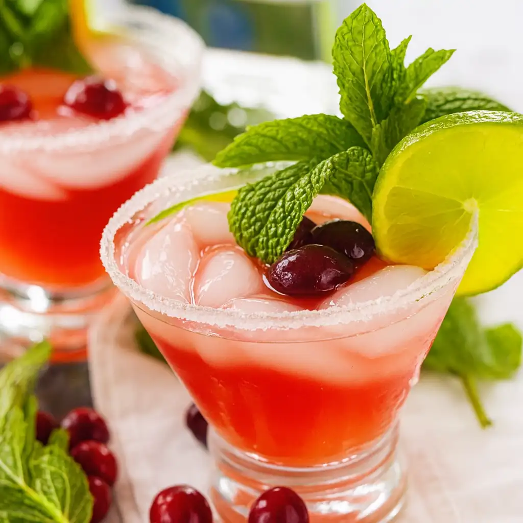 Minimalist Christmas Spiced Margarita with cinnamon rim and rosemary