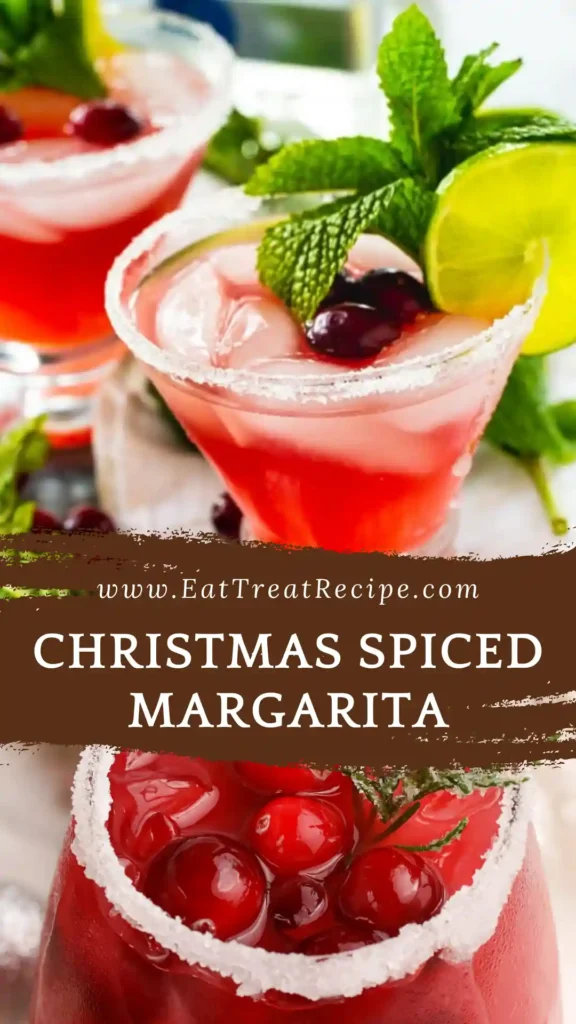 Minimalist Christmas Spiced Margarita with cinnamon rim and rosemary
