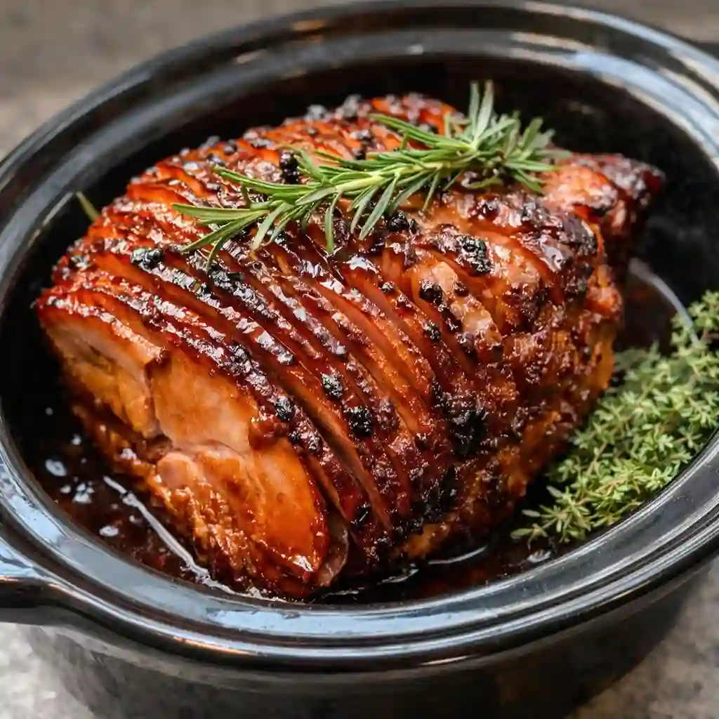 Slowcooker creamy mustard pulled ham modern comfort food