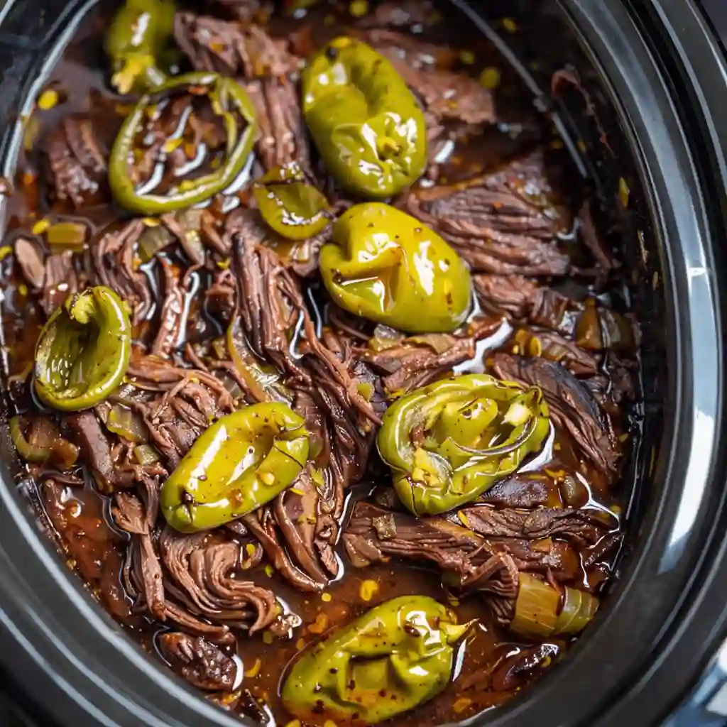 Crockpot Mississippi Pot Roast Recipe served tender and fall-apart