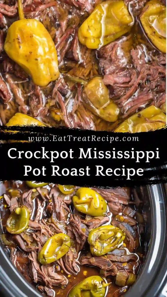Crockpot Mississippi Pot Roast Recipe served tender and fall-apart