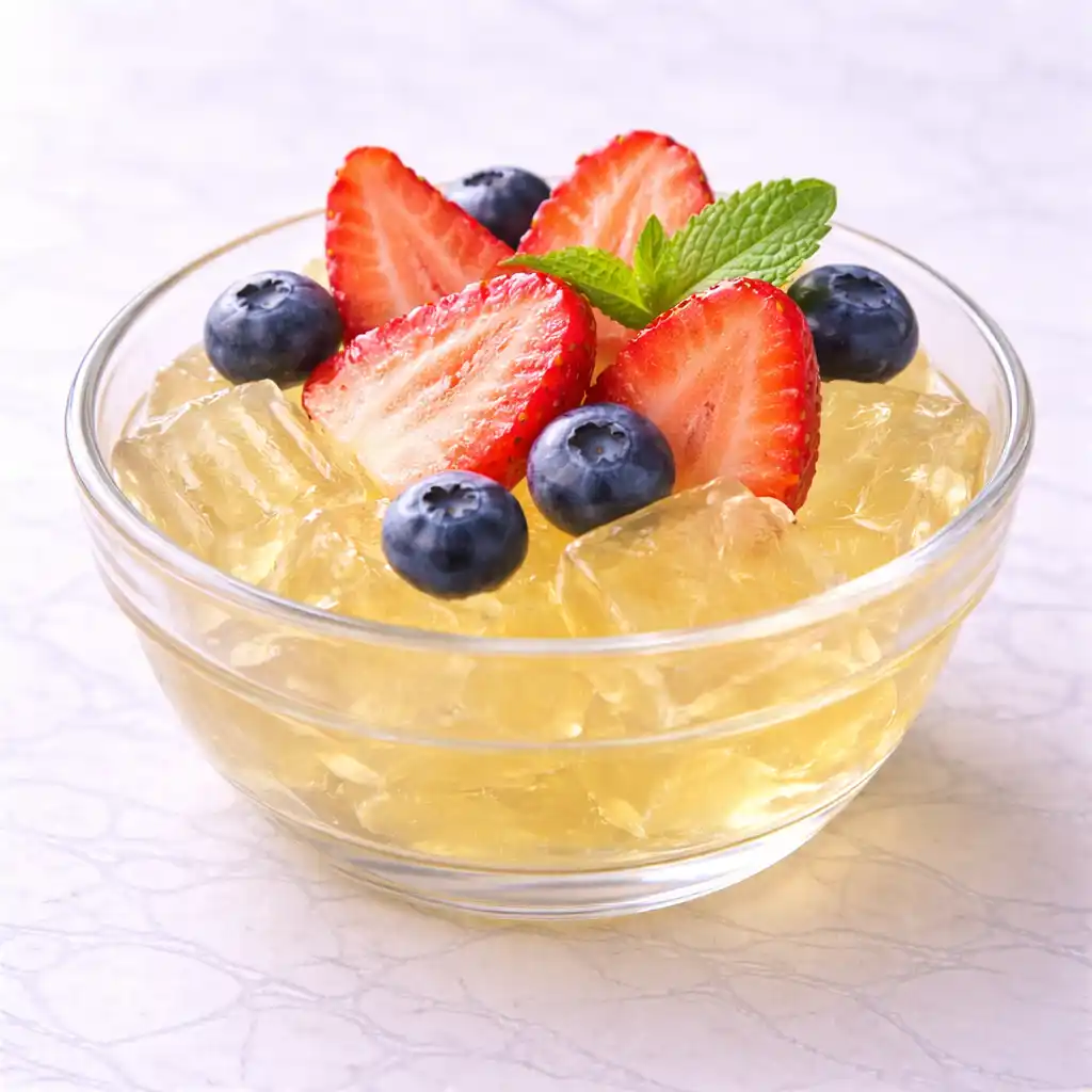 Kelly Clarkson Jello Recipe in clear glass bowl