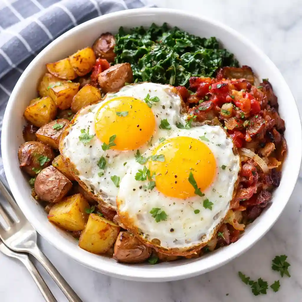 egg sausage breakfast meal prep bowls in containers for the week