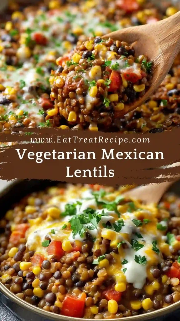 Vegetarian Mexican Lentils served in a rustic white bowl with lime and cilantro on white marble surface