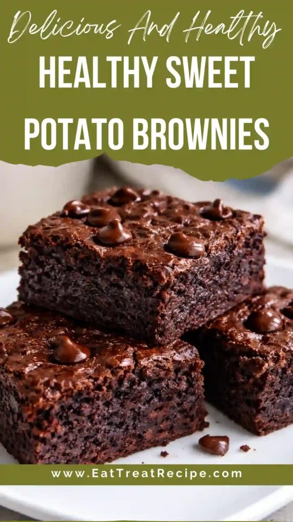 Healthy sweet potato brownies fudgy chocolate dessert