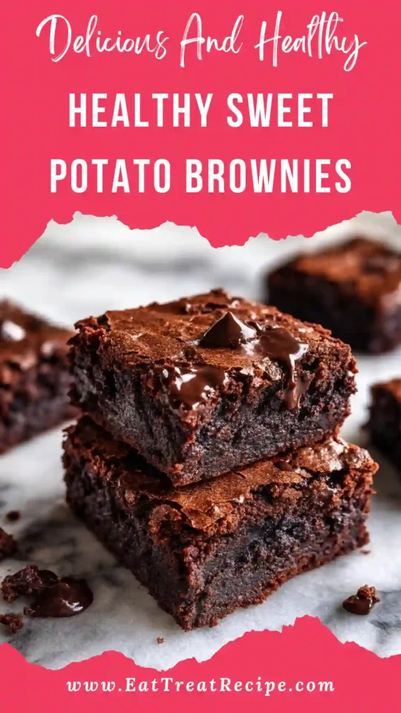 Healthy sweet potato brownies fudgy chocolate dessert