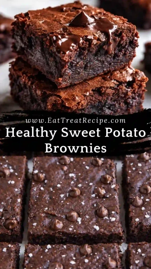 Healthy sweet potato brownies fudgy chocolate dessert