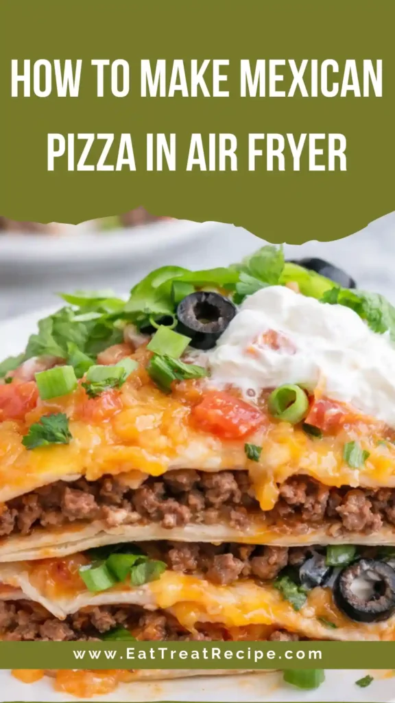 How to make Mexican pizza in air fryer crispy layered taco bell copycat