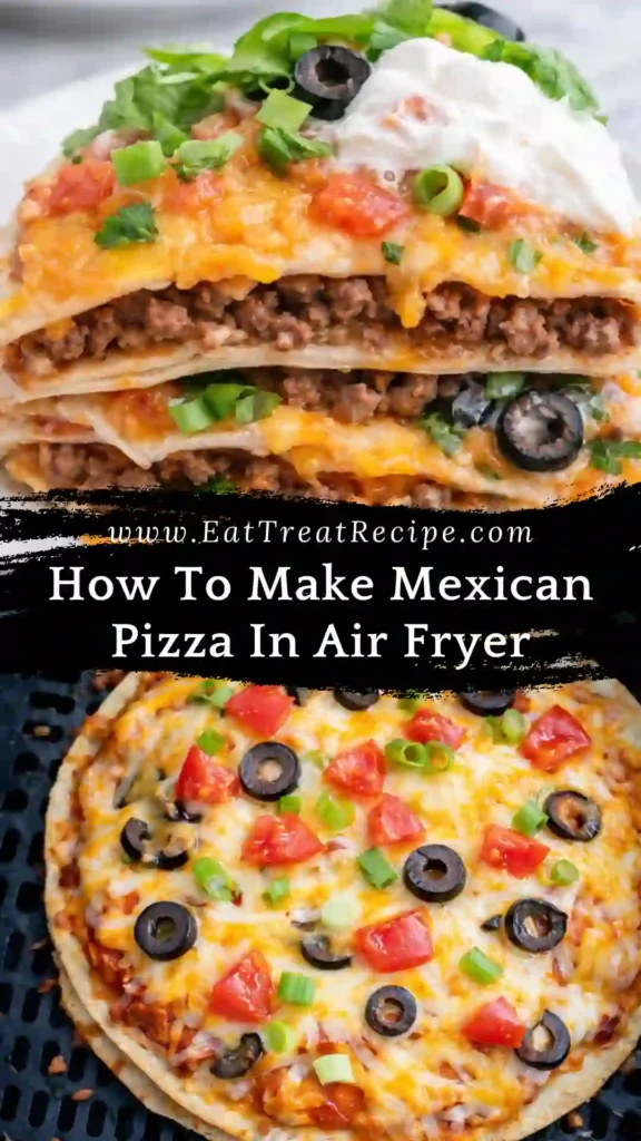 How to make Mexican pizza in air fryer crispy layered taco bell copycat