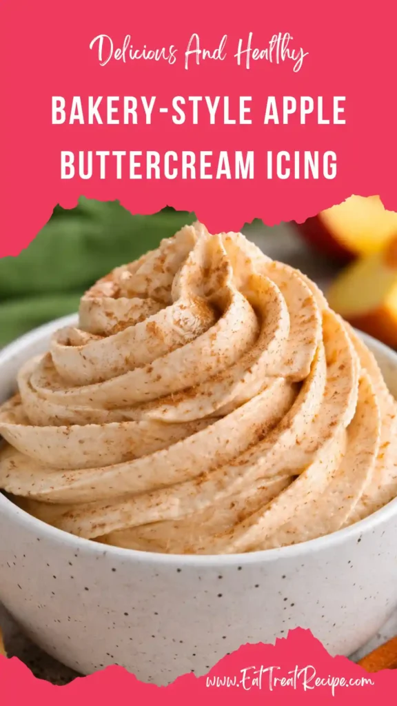apple buttercream icing smooth creamy cinnamon frosting swirl