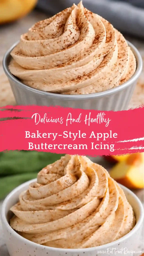 apple buttercream icing smooth creamy cinnamon frosting swirl