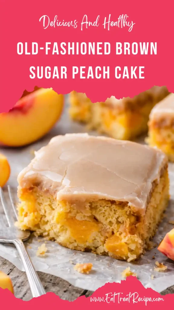 old fashioned brown sugar peach cake soft caramel crumb