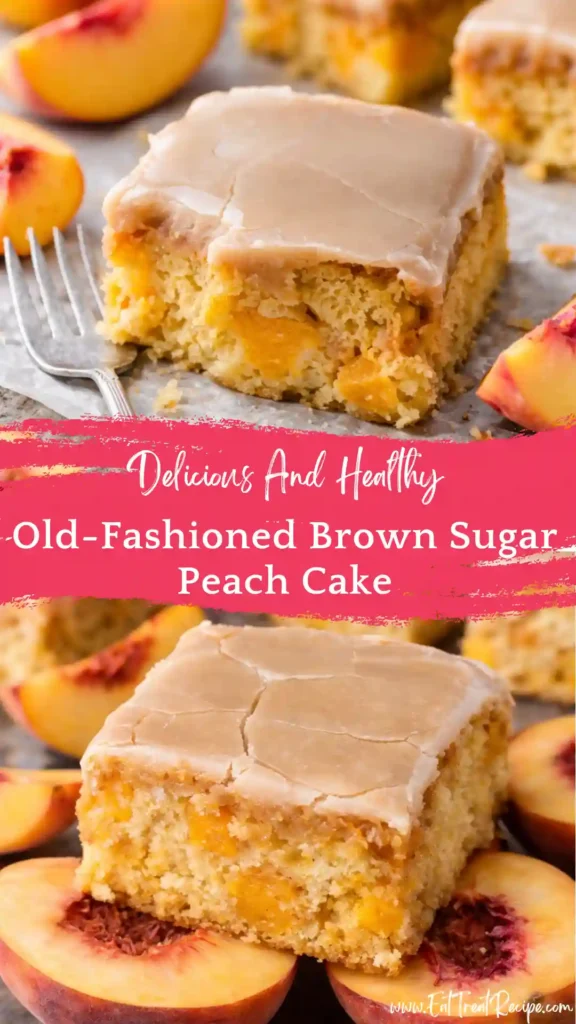 old fashioned brown sugar peach cake soft caramel crumb
