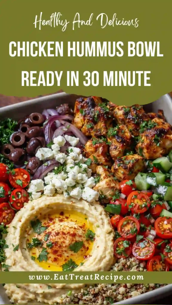 Chicken Hummus Bowl (Healthy Mediterranean Protein Bowl)
