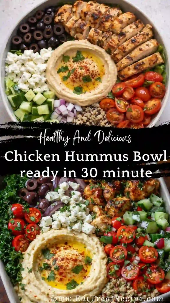 Chicken Hummus Bowl (Healthy Mediterranean Protein Bowl)