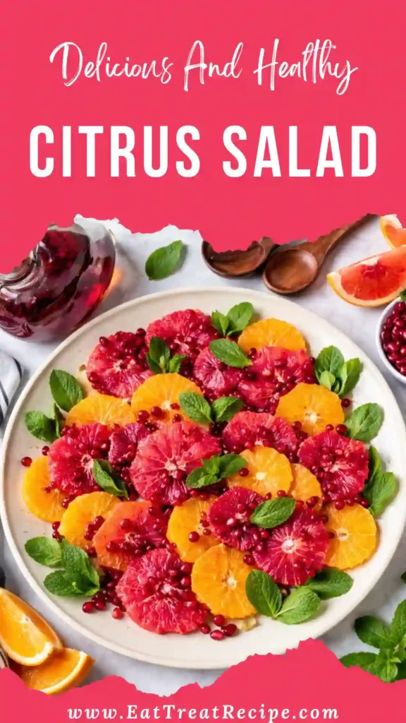 citrus salad with oranges grapefruit and pomegranate seeds
