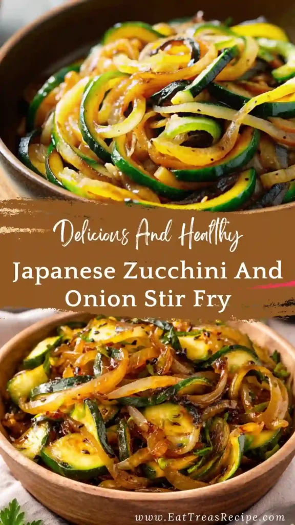 japanese zucchini and onion stir fry glossy texture modern pan