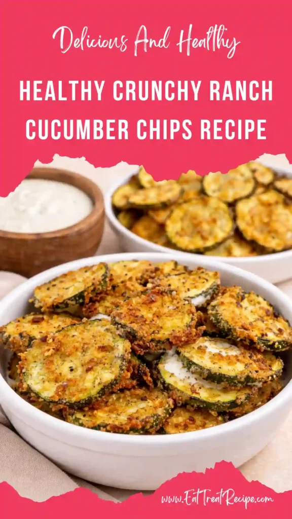 crunchy ranch cucumber chips crispy golden texture close up