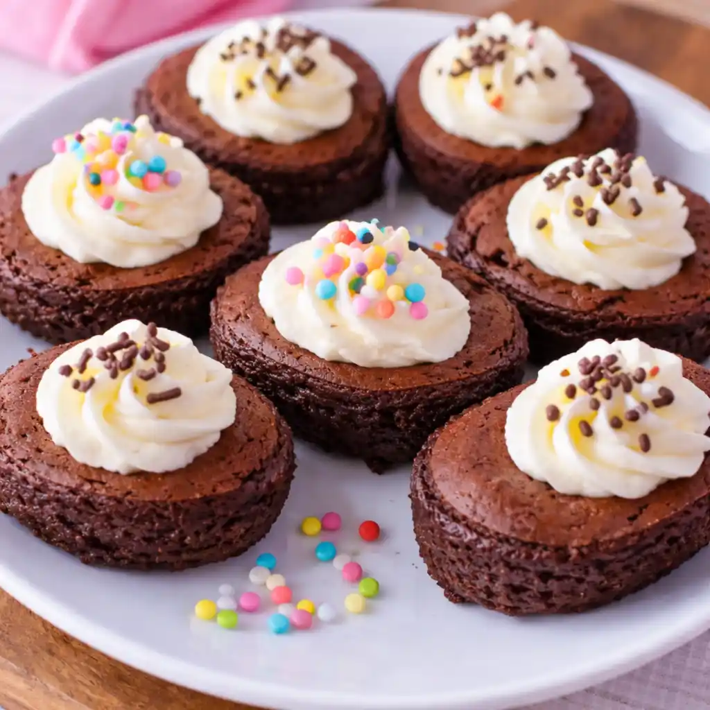 easter deviled brownies with cream cheese frosting