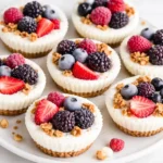 high protein frozen yogurt granola cups healthy snack berries