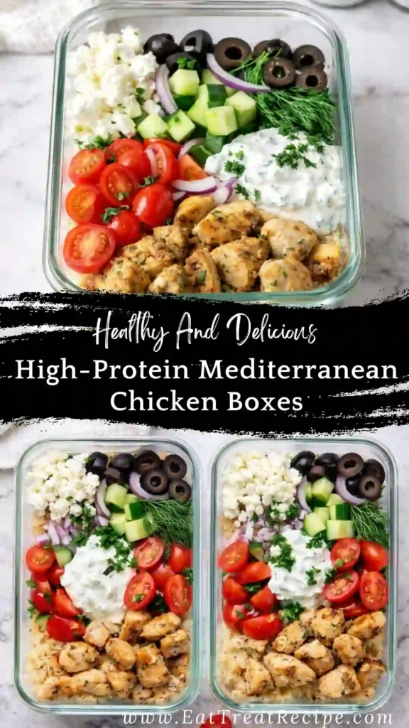 high protein mediterranean chicken boxes recipe