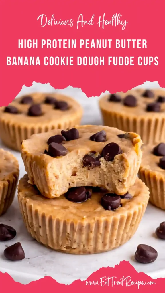 high protein peanut butter banana fudge cups chocolate snack
