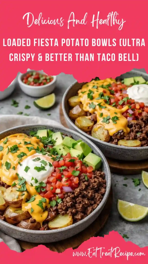 Loaded Fiesta Potato Bowls crispy cheesy