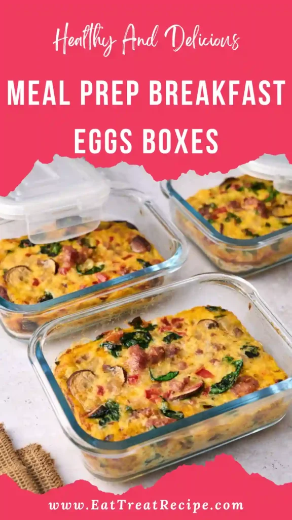 healthy meal prep breakfast eggs boxes