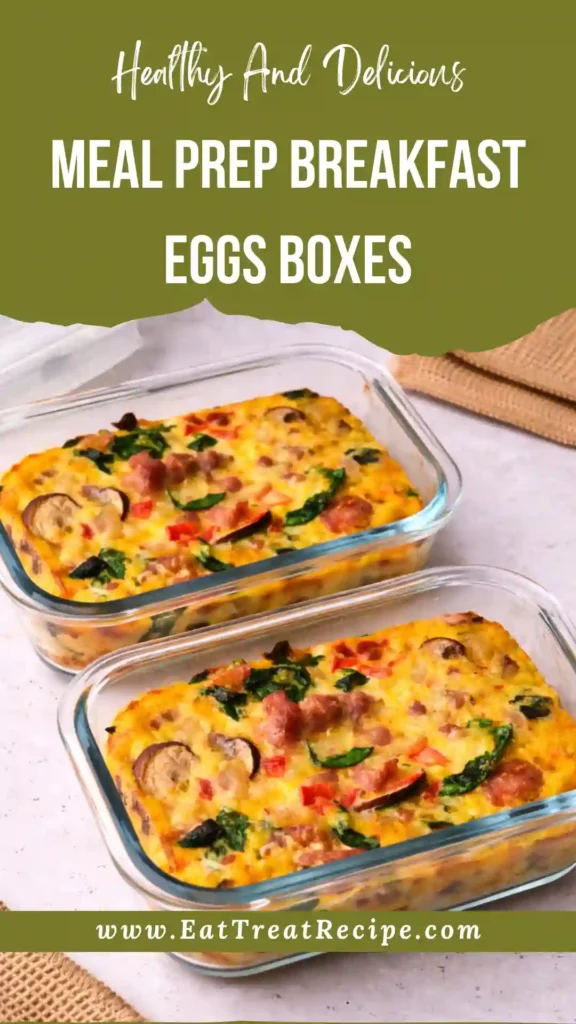 healthy meal prep breakfast eggs boxes
