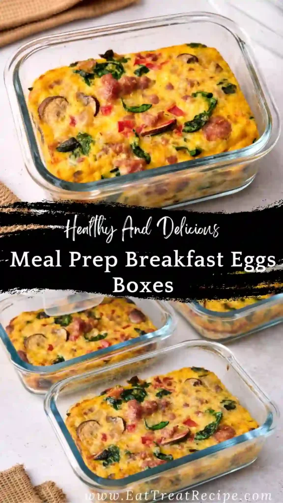 healthy meal prep breakfast eggs boxes