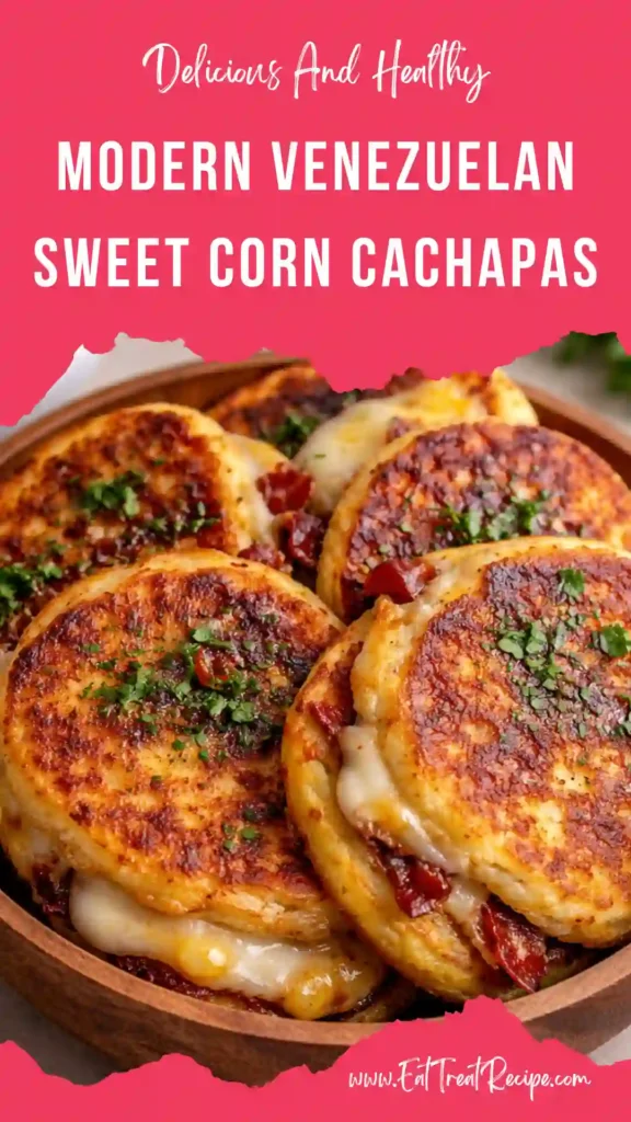 modern Venezuelan sweet corn cachapas clean presentation