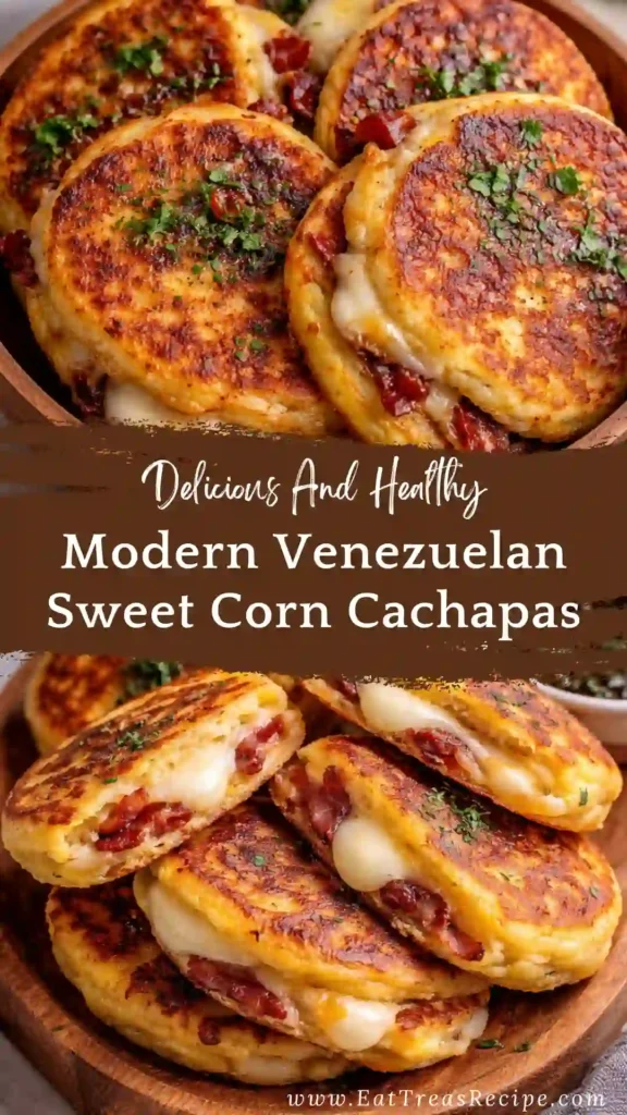 modern Venezuelan sweet corn cachapas clean presentation