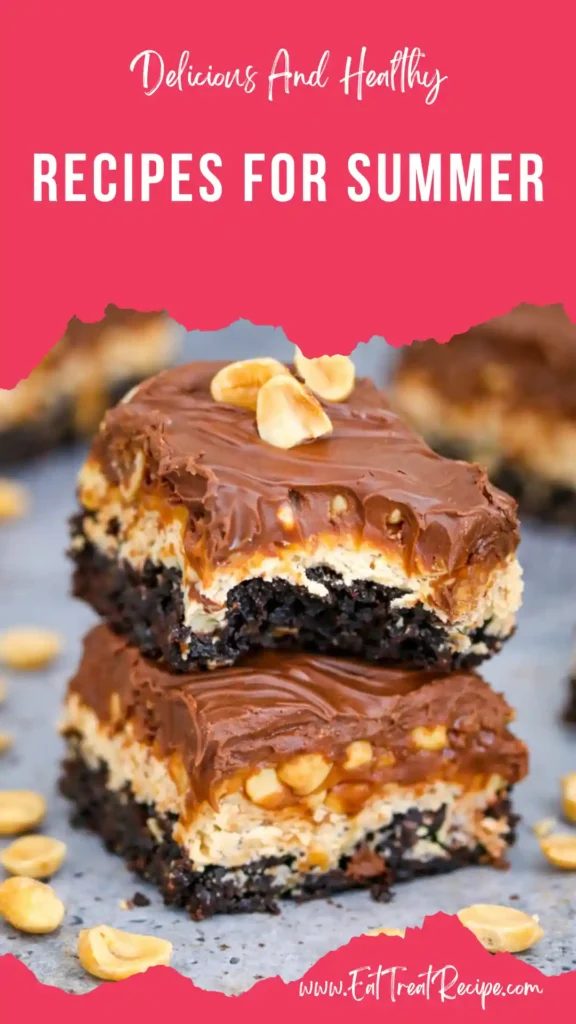 outrageous snickers brownies fudgy chocolate caramel peanut layers