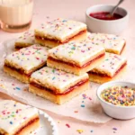 Pop Tart Cookie Bars stacked dessert