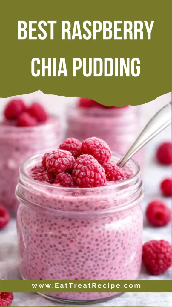 Raspberry Chia Pudding with Greek yogurt and fresh raspberries
