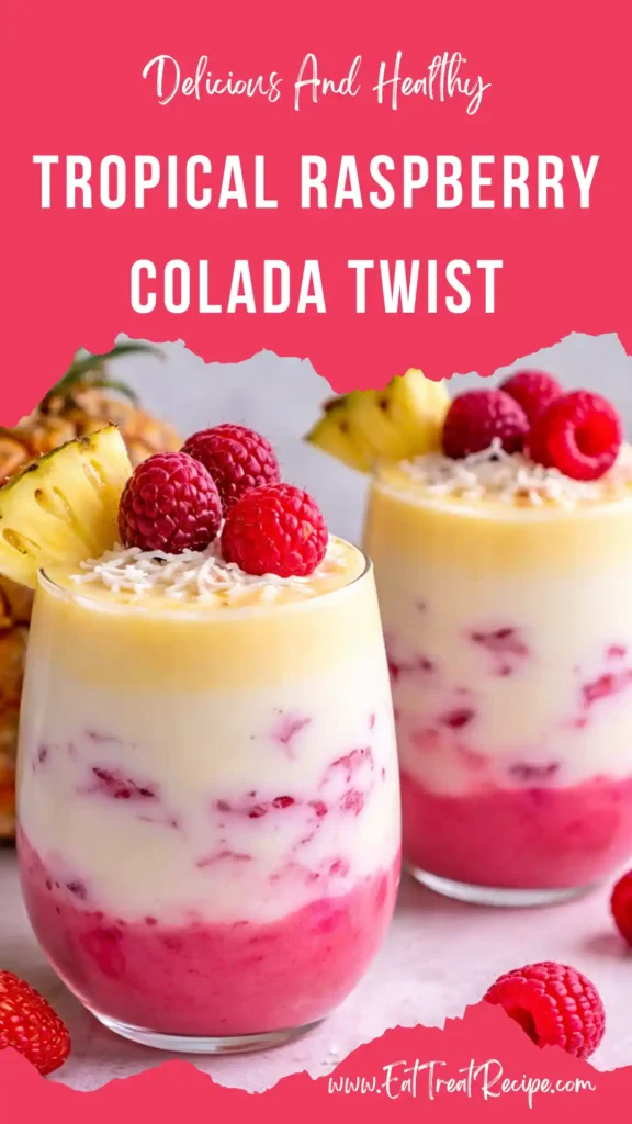 raspberry colada twist creamy tropical drink pink