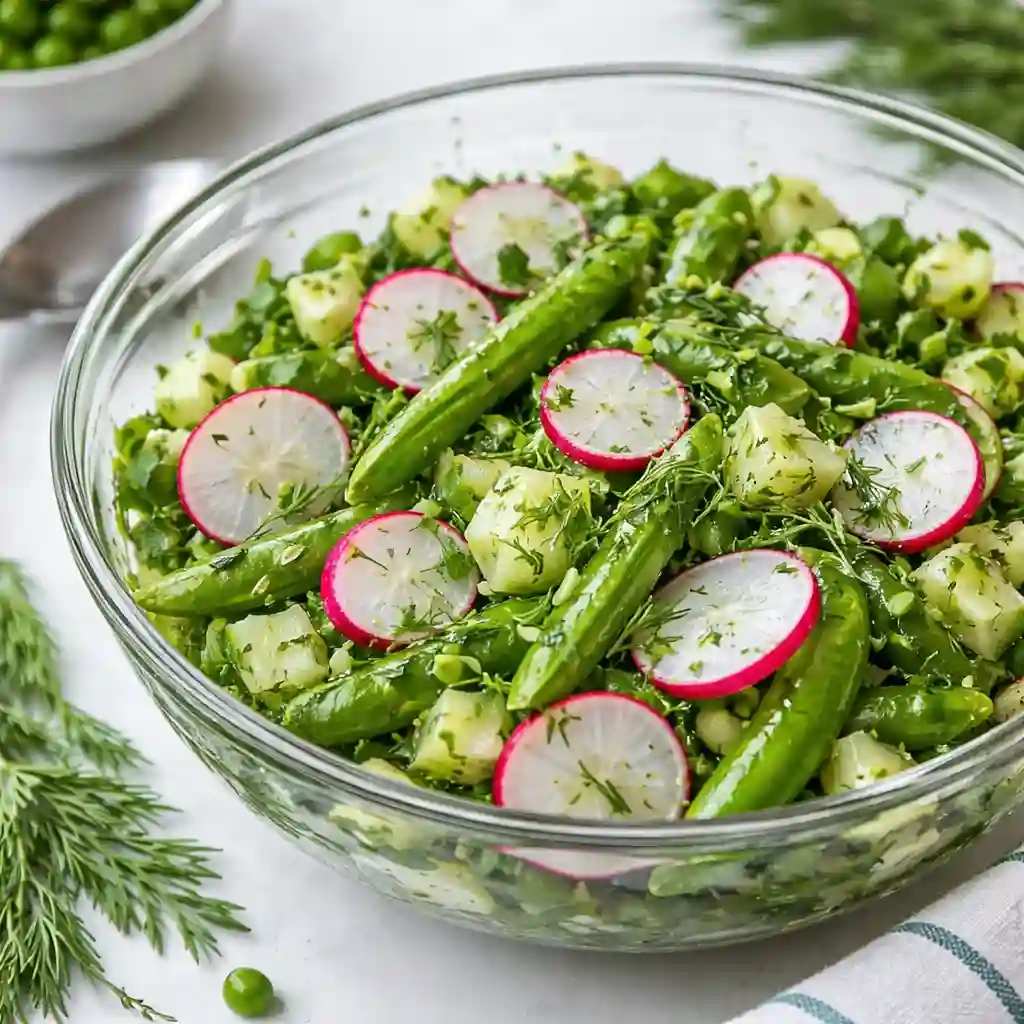Best Spring Vegetable Salad with fresh seasonal vegetables and lemon vinaigrette