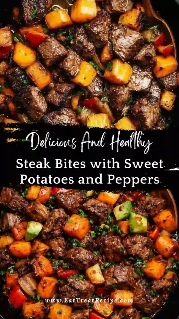 steak bites with sweet potatoes and peppers recipe