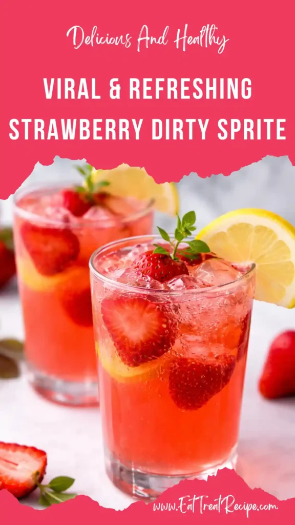 strawberry dirty sprite fizzy pink soda drink