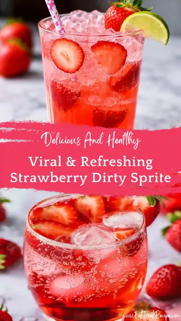 strawberry dirty sprite fizzy pink soda drink