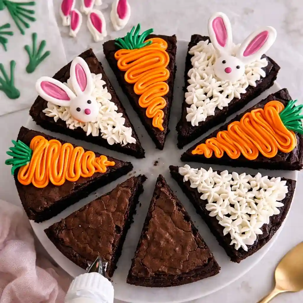 pastel frosted easter brownies swirl colorful chocolate squares