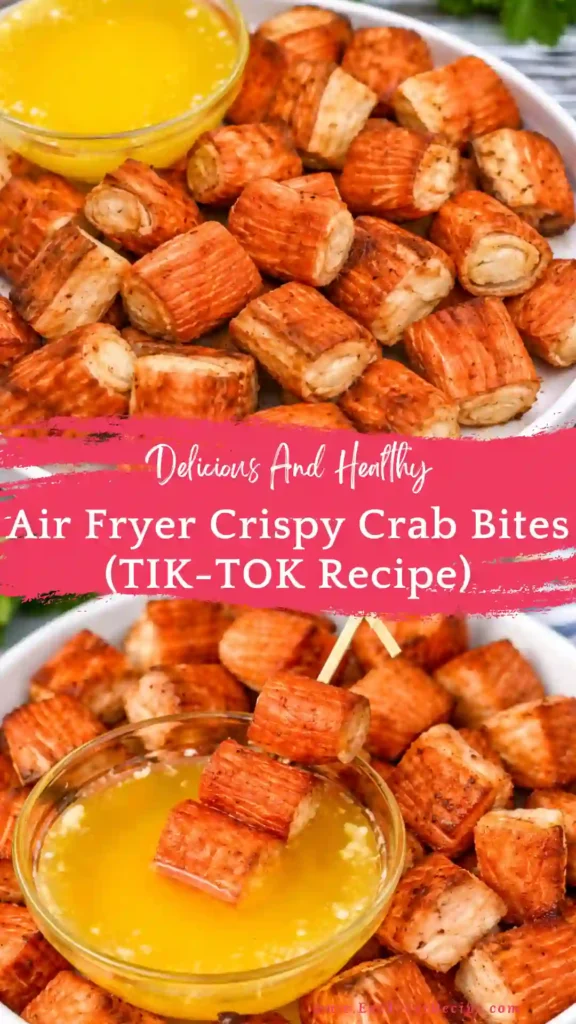 air fryer crab bites in meal prep containers protein snack system