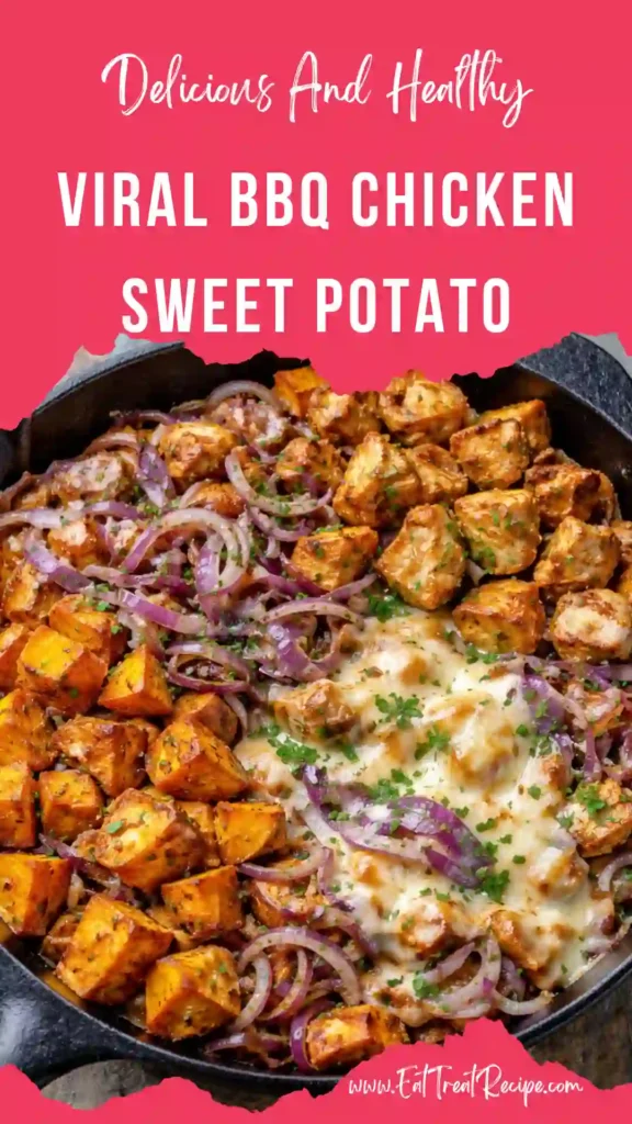 bbq chicken sweet potato skillet high protein one pan meal