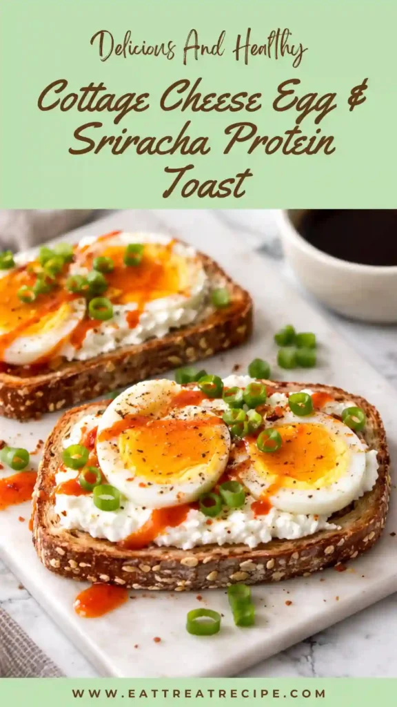 cottage cheese egg sriracha protein toast high protein breakfast