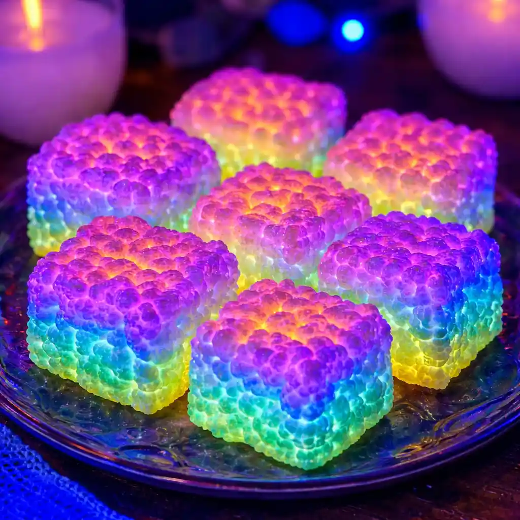glow in the dark rice krispies treats neon glowing dessert