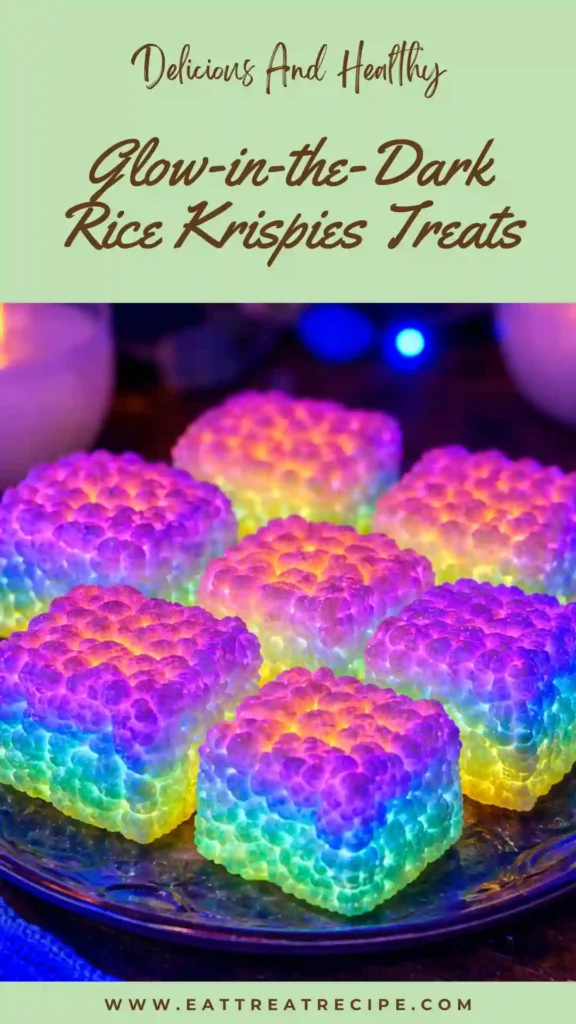 glow in the dark rice krispies treats neon glowing dessert