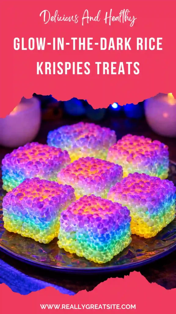 glow in the dark rice krispies treats neon glowing dessert