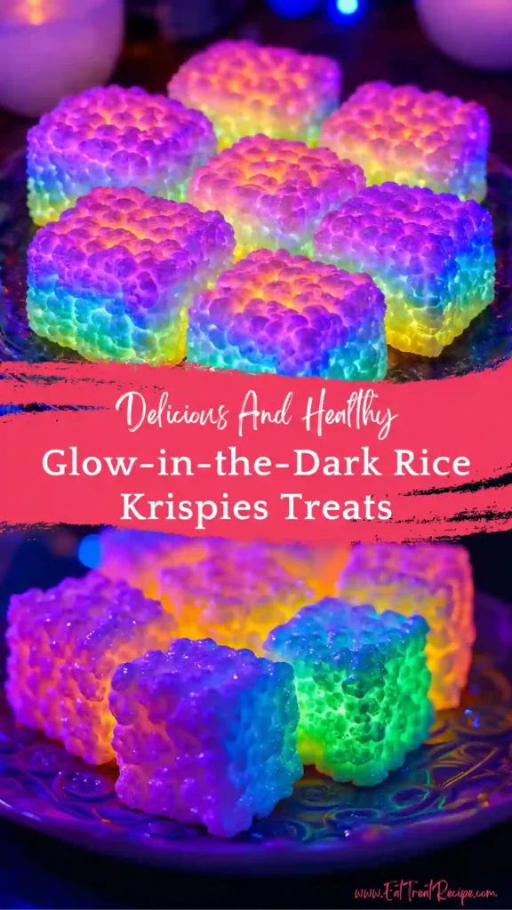 glow in the dark rice krispies treats neon glowing dessert